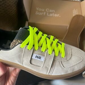 P448 Sneakers with Neon Yellow Laces